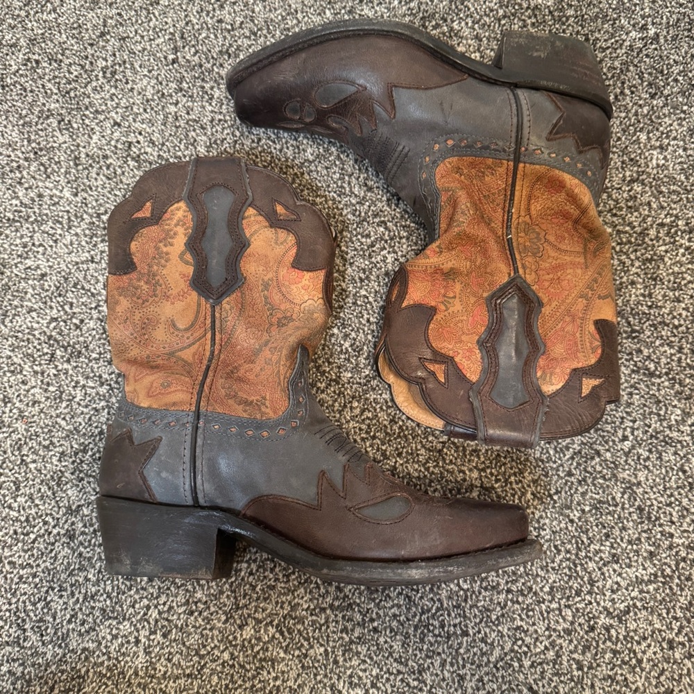 Sonora Western Women's Boots Jessi Paisley Pattern SN1028 Size 6 B - Picture 5 of 9